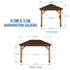 4.3m X 3.0m Barrington Gazebo