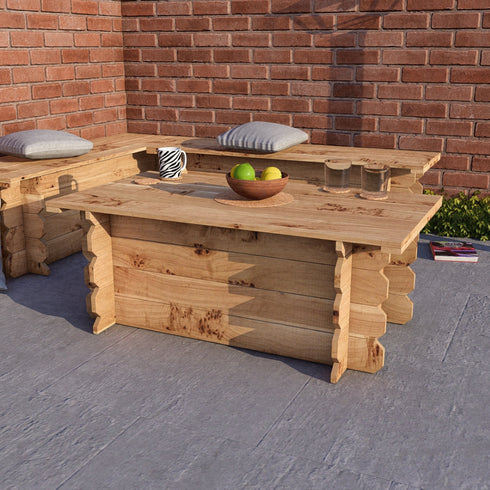 Wooden Interlock Bench Set