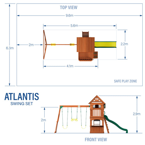 Atlantis Swing Set & Climbing Frame