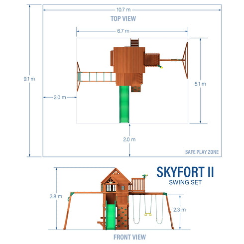 Skyfort II Swing Set & Climbing Frame