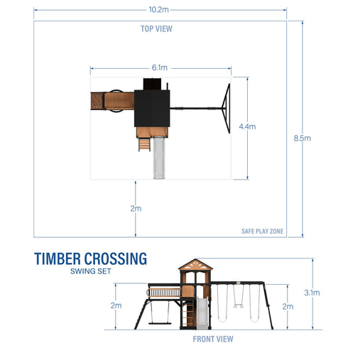 Timber Crossing Swing Set & Climbing Frame