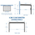 4.3m X 3.1m Evanston Wall Mounted Louvered Pergola