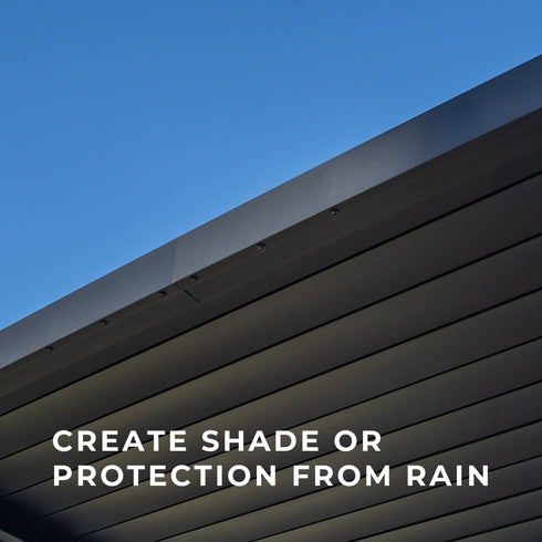 4.3m X 3.1m Evanston Wall Mounted Louvered Pergola