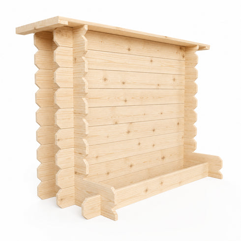 Wooden Interlock Bar with Footrest