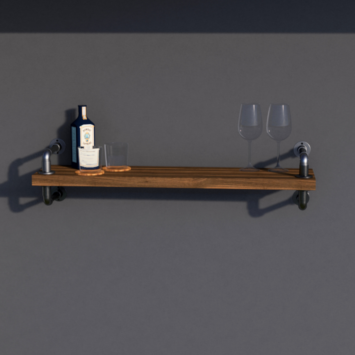 Industrial Home Bar Counter - Dark Oak – Bars at Home