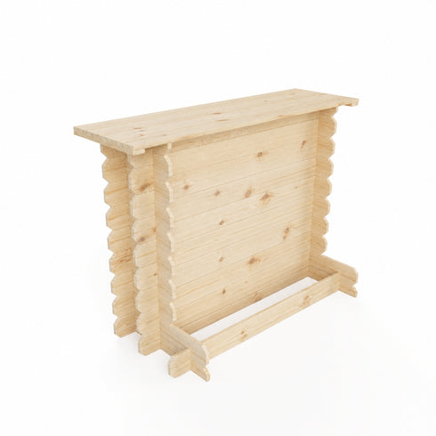 Wooden Interlock Bar with Footrest