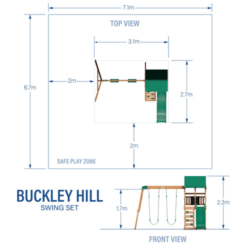 Buckley Hill Swing Set & Climbing Frame