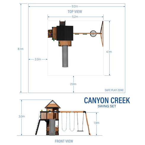 Canyon Creek Swing Set & Climbing Frame