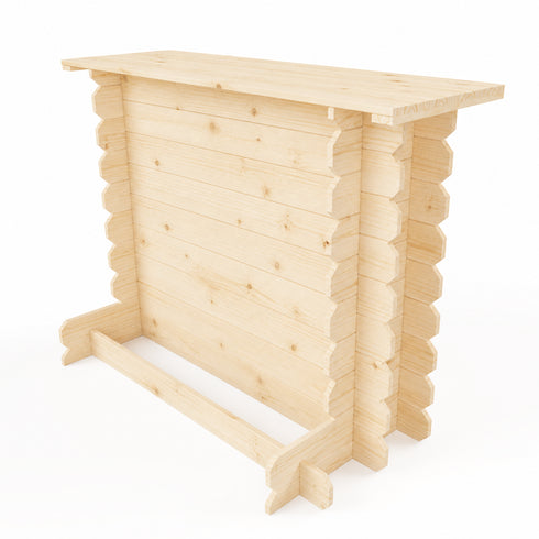 Wooden Interlock Bar with Footrest