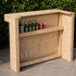 L-Shape Rustic Wooden Garden Bar