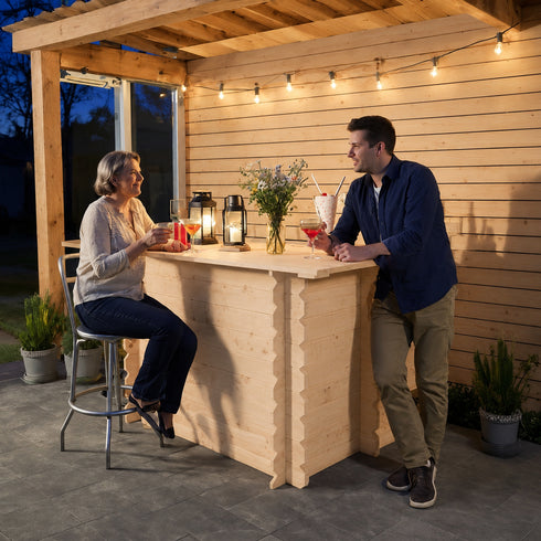 Wooden Interlock Corner Bar