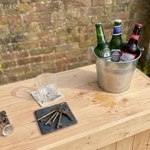 Rustic Wooden Martini Bar