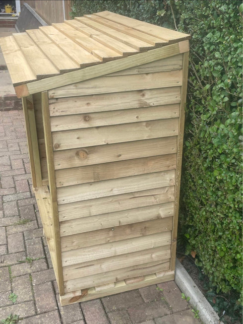 Heavy Duty Outdoor Log Store – Handmade Wooden Firewood Storage with Roof