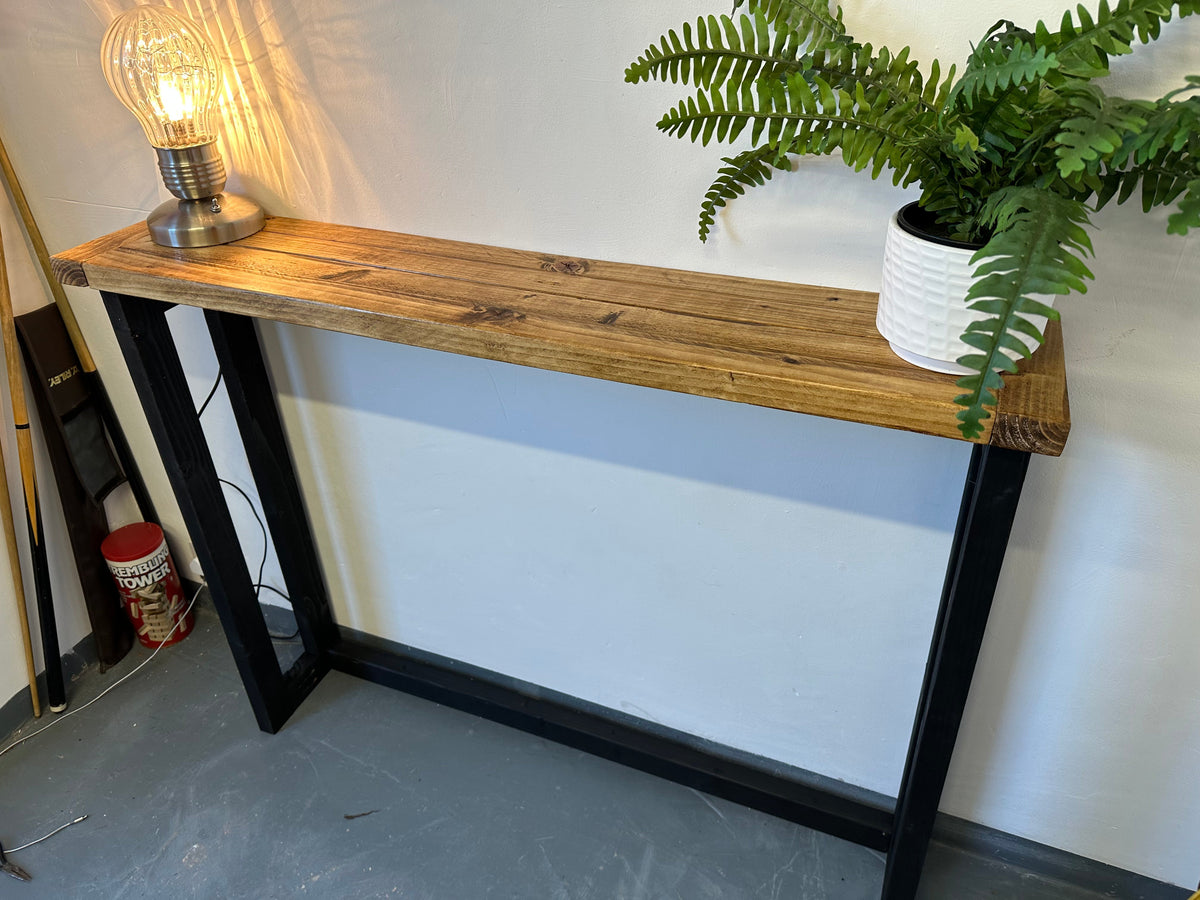 Industrial Style Console Table - Black Legs | Bars at Home