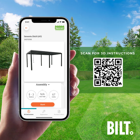 6m X 3m Sarasota Steel Louvered Pergola