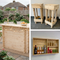 Wooden Interlock Corner Bar + Bars Stools + Shelving Unit Bundle