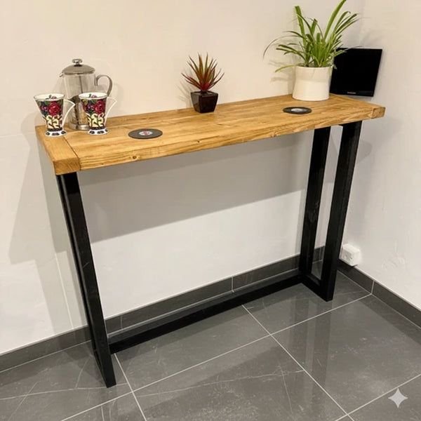 industrial style breakfast bar console table