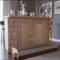 Wooden bar with decorative items in a room setting