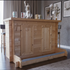 Wooden bar with decorative items in a room setting