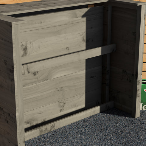Rustic Wooden Bar - Man Cave Edition