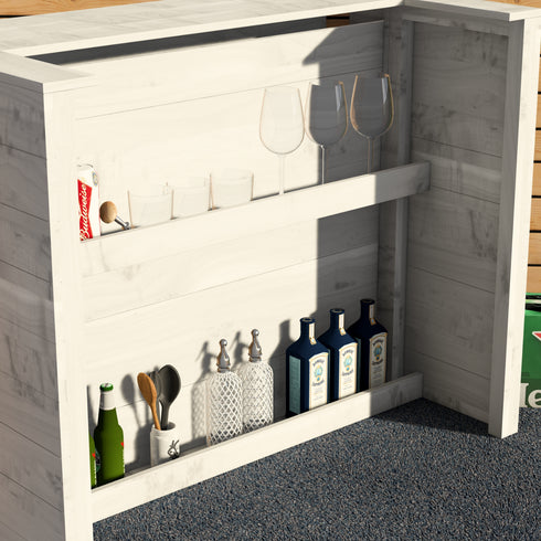 Rustic Wooden Bar - Man Cave Edition